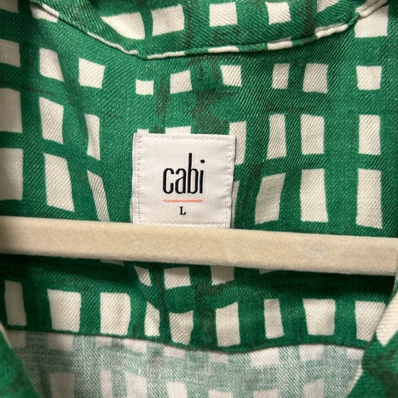 Cabi Green Gingham Blazer in a women’s Large - Picture 4 of 7